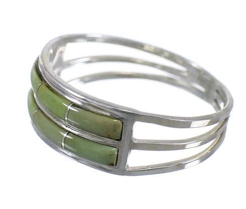 Southwest Authentic Sterling Silver Turquoise Ring Size 6-1/2 QX79734