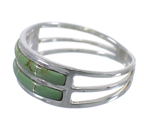 Silver Turquoise Southwestern Ring Size 6-1/2 QX79773