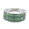 Southwest Silver Turquoise Inlay Ring Size 5 QX79991