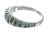 Turquoise Inlay Silver Jewelry Ring Size 6-3/4 AX79993