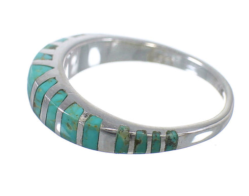 Silver Turquoise Southwest Ring Size 4-3/4 AX80037