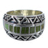 Turquoise Sterling Silver Water Wave Ring Size 7-3/4 AX80074