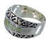 Turquoise Inlay Genuine Sterling Silver Water Wave Ring Size 4-1/2 AX80078