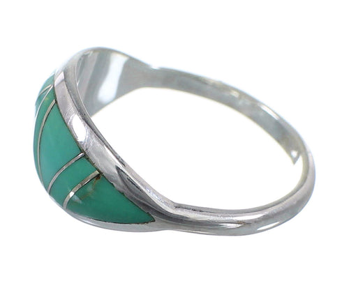 Southwest Turquoise And Sterling Silver Ring Size 6 YX79610