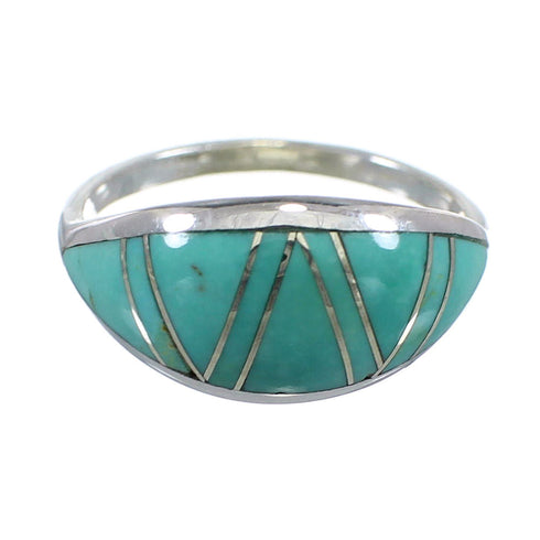 Silver Turquoise Southwestern Ring Size 8 YX79667