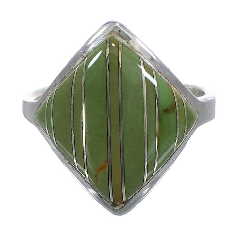 Authentic Sterling Silver Turquoise Southwest Ring Size 7-3/4 YX79717