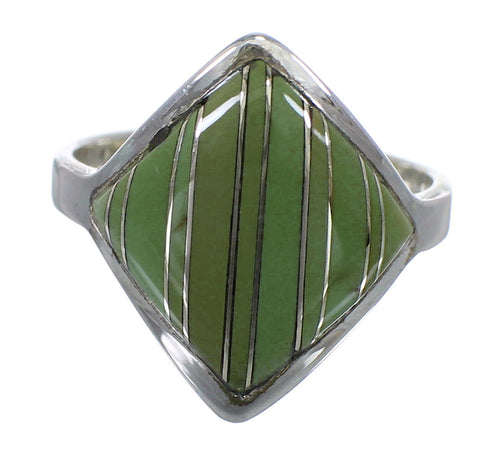 Authentic Sterling Silver And Turquoise Southwestern Ring Size 4-1/2 YX79722