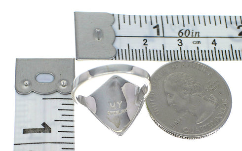 Turquoise And Genuine Sterling Silver Southwest Ring Size 6-1/2 YX79731