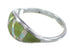 Southwestern Turquoise And Opal Inlay Sterling Silver Ring Size 7-1/2 AX82772