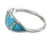 Turquoise And Opal Inlay Southwest Silver Ring Size 6 AX82848