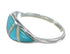 Genuine Sterling Silver Southwestern Turquoise And Opal Ring Size 8-1/2 AX82866