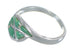 Turquoise And Opal Inlay Sterling Silver Jewelry Southwestern Ring Size 8-1/4 AX82910