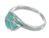 Turquoise And Opal Inlay Authentic Sterling Silver Ring Size 6-3/4 AX82918