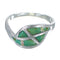 Turquoise And Opal Inlay Genuine Sterling Silver Southwestern Ring Size 5 AX82923