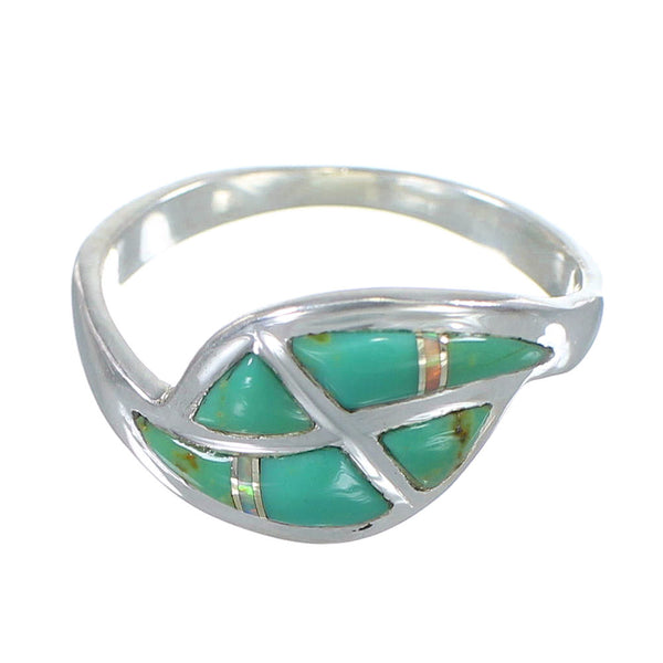 Silver Opal And Turquoise Inlay Jewelry Ring Size 6-1/4 AX82934