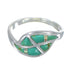 Silver Opal And Turquoise Inlay Southwestern Jewelry Ring Size 7 AX82938