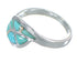 Sterling Silver Southwestern Turquoise And Opal Inlay Ring Size 8-1/4 AX82974