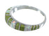 Southwestern Authentic Sterling Silver Turquoise Opal Inlay Ring Size 6-1/4 AX83082
