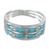 Opal And Turquoise Southwestern Genuine Sterling Silver Ring Size 6-1/2 AX83166