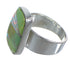 Turquoise And Opal Sterling Silver Ring Size 7-1/2 AX83261