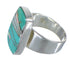 Turquoise And Opal Silver Ring Size 6-1/2 AX83272