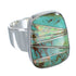 Silver Turquoise And Opal Southwest Jewelry Ring Size 6-3/4 AX83296