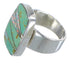 Silver Turquoise And Opal Jewelry Ring Size 4-3/4 AX83300