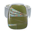 Genuine Sterling Silver Jewelry Turquoise And Opal Inlay Ring Size 7-1/2 AX83322