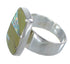 Genuine Sterling Silver Jewelry Turquoise And Opal Inlay Ring Size 7-1/2 AX83322