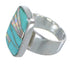 Southwest Sterling Silver Turquoise And Opal Ring Size 4-1/2 AX83335