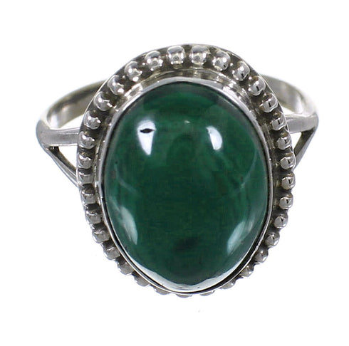 Malachite Sterling Silver Southwest Ring Size 6-1/4 RX63108