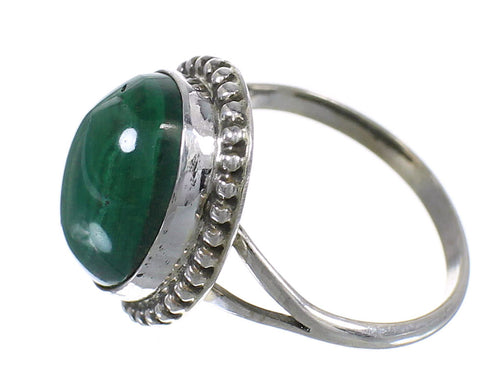 Malachite Sterling Silver Southwest Ring Size 6-1/4 RX63108