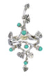 Genuine Sterling Silver Turquoise Ring Size 6-1/4 VX62288