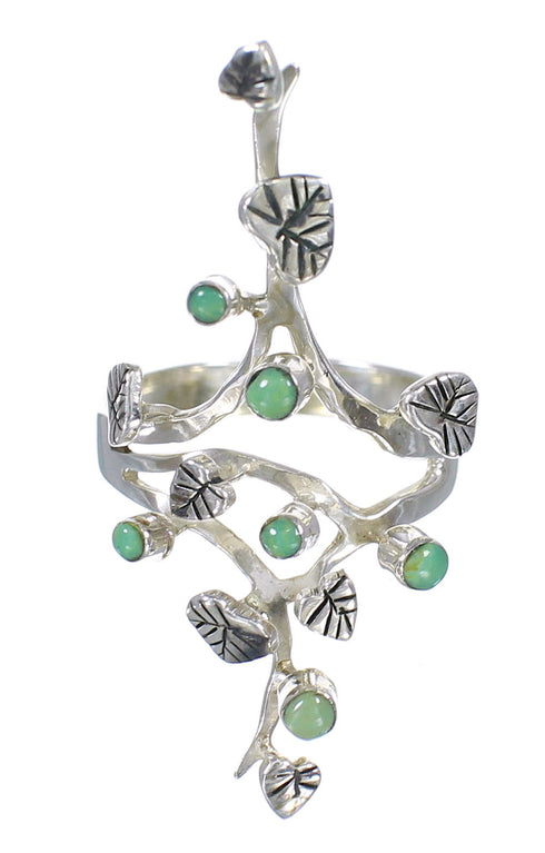 Turquoise Authentic Sterling Silver Ring Size 7-1/2 VX62323