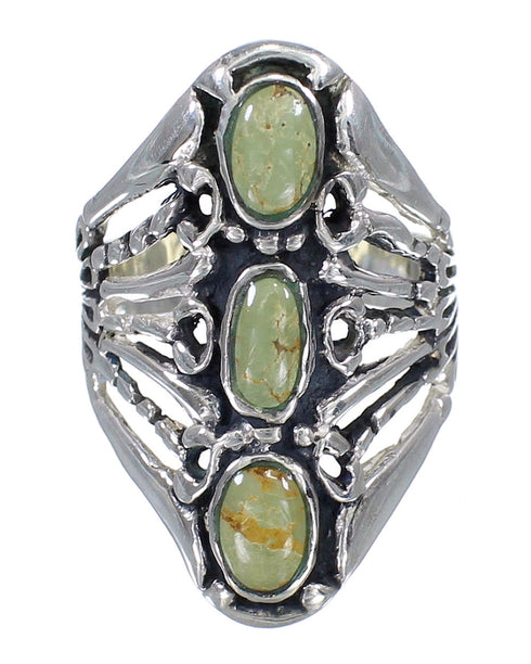 Turquoise Jewelry Sterling Silver Ring Size 7-3/4 VX62369