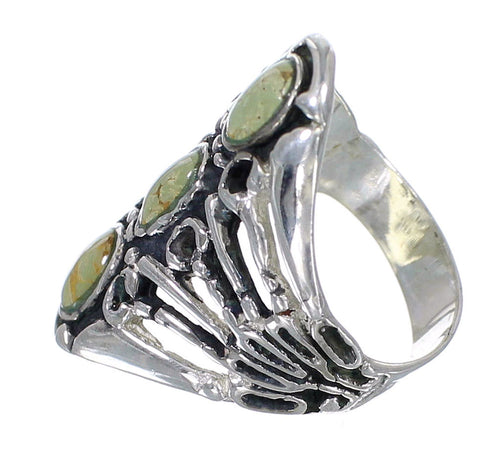 Turquoise Jewelry Sterling Silver Ring Size 7-3/4 VX62369