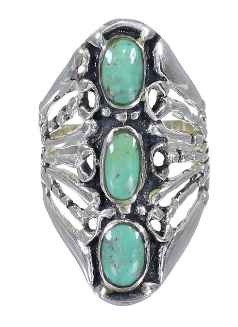 Turquoise Genuine Sterling Silver Jewelry Ring Size 5-3/4 VX62371
