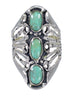 Turquoise Genuine Sterling Silver Jewelry Ring Size 5-3/4 VX62371