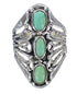 Silver And Turquoise Ring Size 7-1/4 VX62393