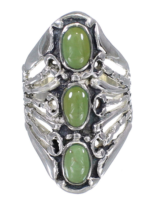 Silver And Turquoise Southwest Jewelry Ring Size 7-1/4 VX62396