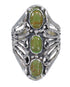 Southwest Turquoise And Genuine Sterling Silver Ring Size 4-3/4 VX62452