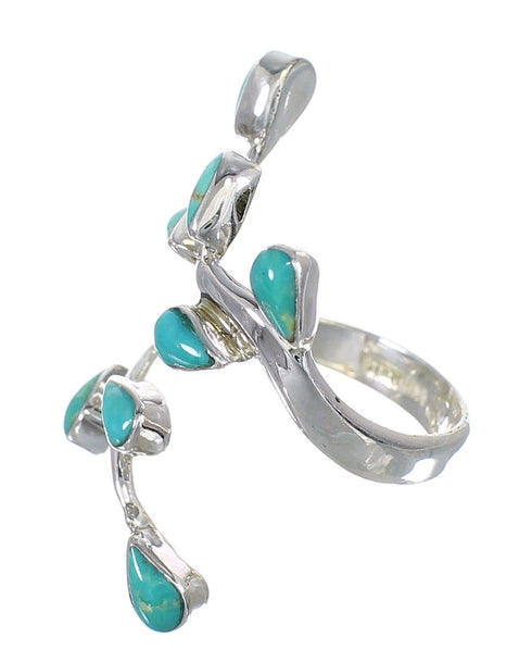 Sterling Silver And Turquoise Southwestern Ring Size 6-3/4 VX62590