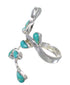 Turquoise Southwest Genuine Sterling Silver Ring Size 5 QX87423
