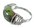 Authentic Sterling Silver Southwestern Turquoise Ring Size 6-1/2 RX80947