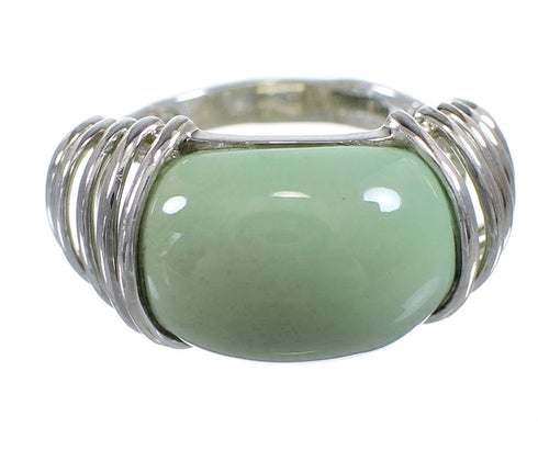 Turquoise Authentic Sterling Silver Ring Size 4-3/4 RX81000