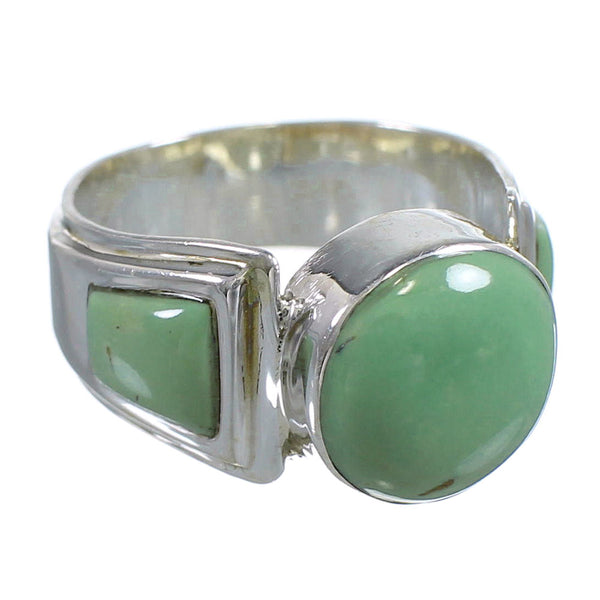Genuine Sterling Silver Turquoise Ring Size 7-1/2 RX81056