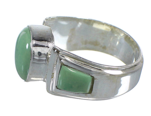Genuine Sterling Silver Turquoise Ring Size 7-1/2 RX81056