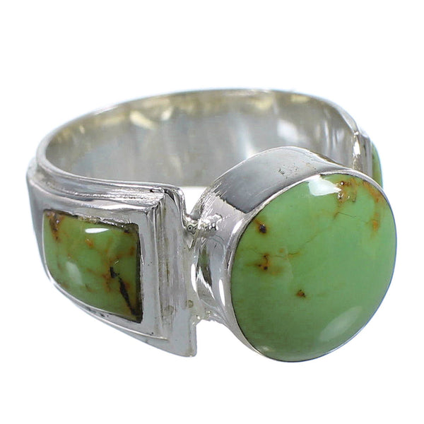 Authentic Sterling Silver Turquoise Ring Size 5-1/4 RX81079