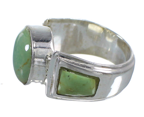 Southwestern Turquoise Genuine Sterling Silver Ring Size 5-1/4 RX81088