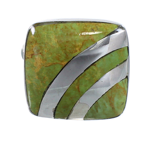 Southwest Sterling Silver Turquoise Ring Size 5-3/4 RX81131